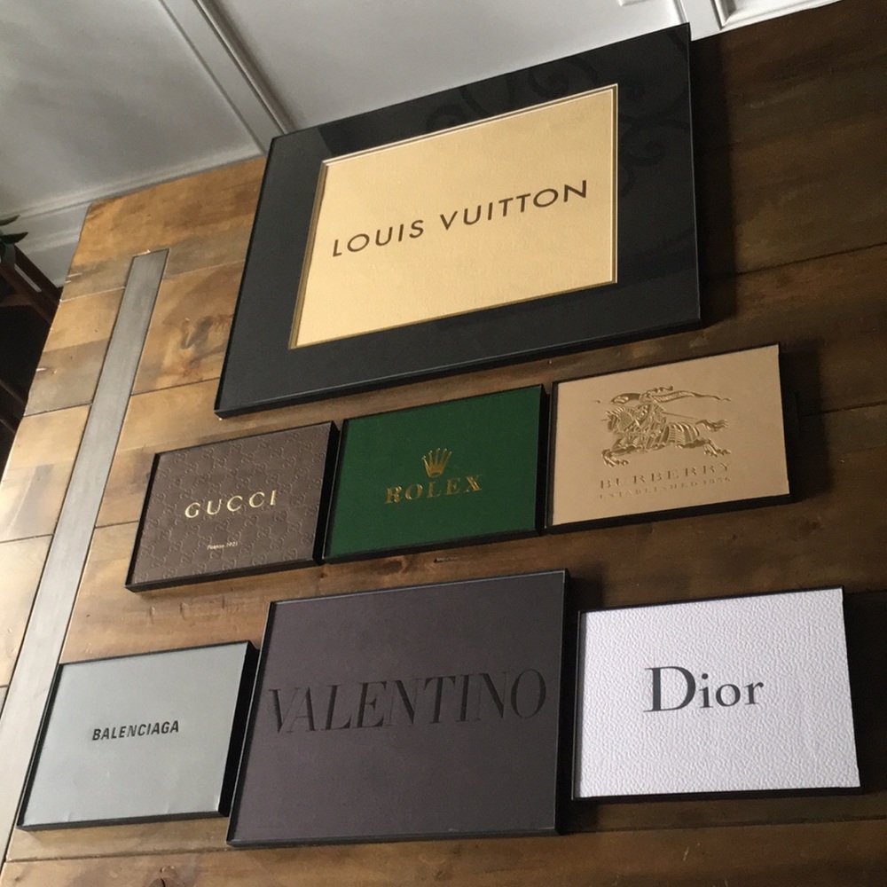 Luxury room set Louis Vuitton, Rolex, Gucci, Dior